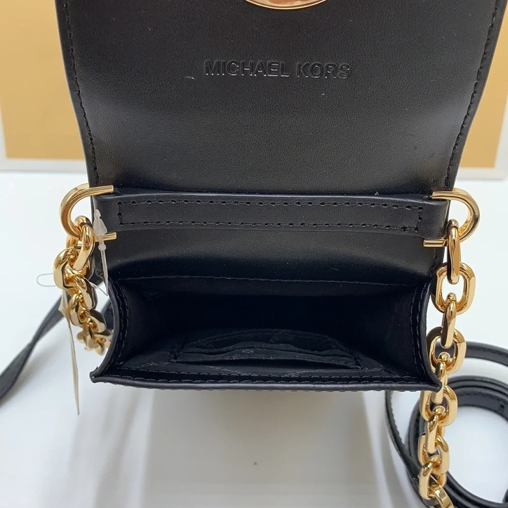 MICHAEL KORS Carmen NS Small Phone Crossbody Bag Black color - Picture 6 of 16